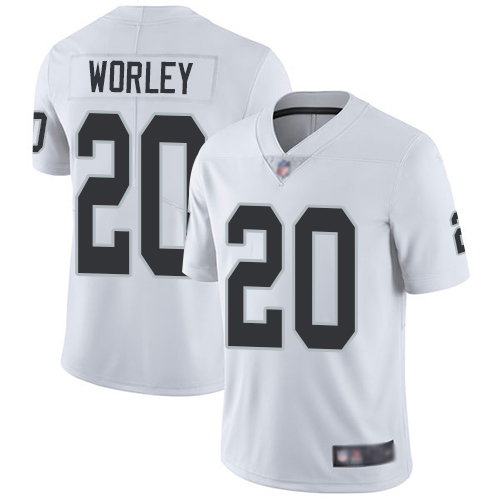 Men Oakland Raiders Limited White Daryl Worley Road Jersey NFL Football #20 Vapor Untouchable Jersey->women nfl jersey->Women Jersey